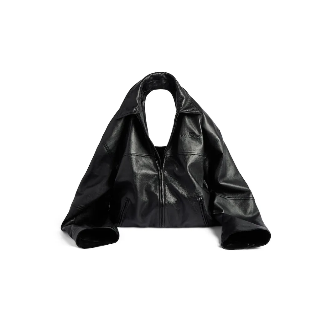 Men's Garde Robe Leather Jacket Bag in Black