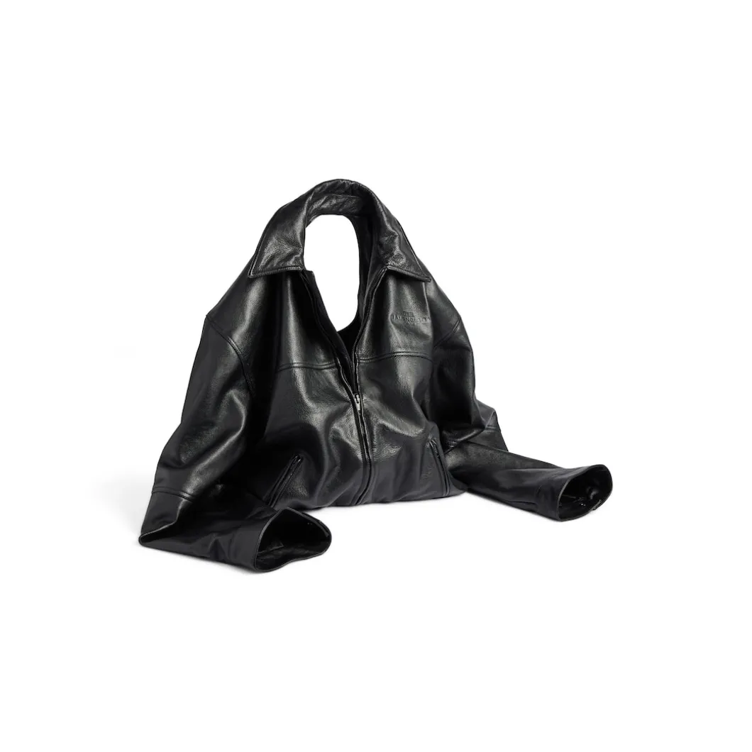 Men's Garde Robe Leather Jacket Bag in Black