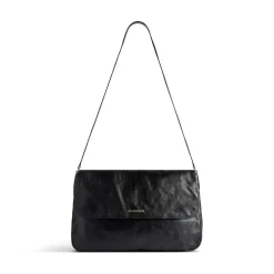 Men's Grungy Medium Messenger Bag in Black