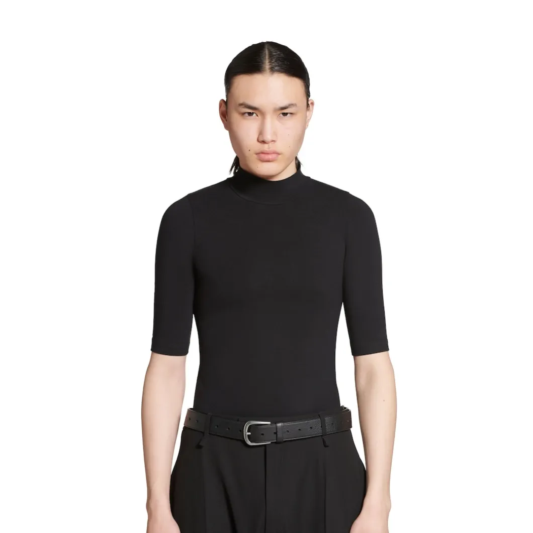 Men's Half Moon Belt in Black