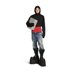 Men's Layered Jeans in Black