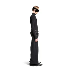 Men's Layered Jogging Pants in Black