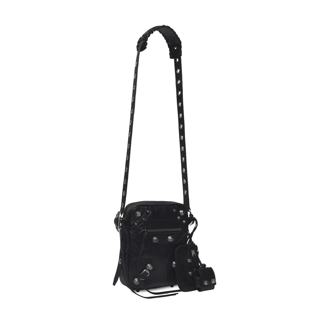 Men's Le Cagole Crossbody Bag in Black