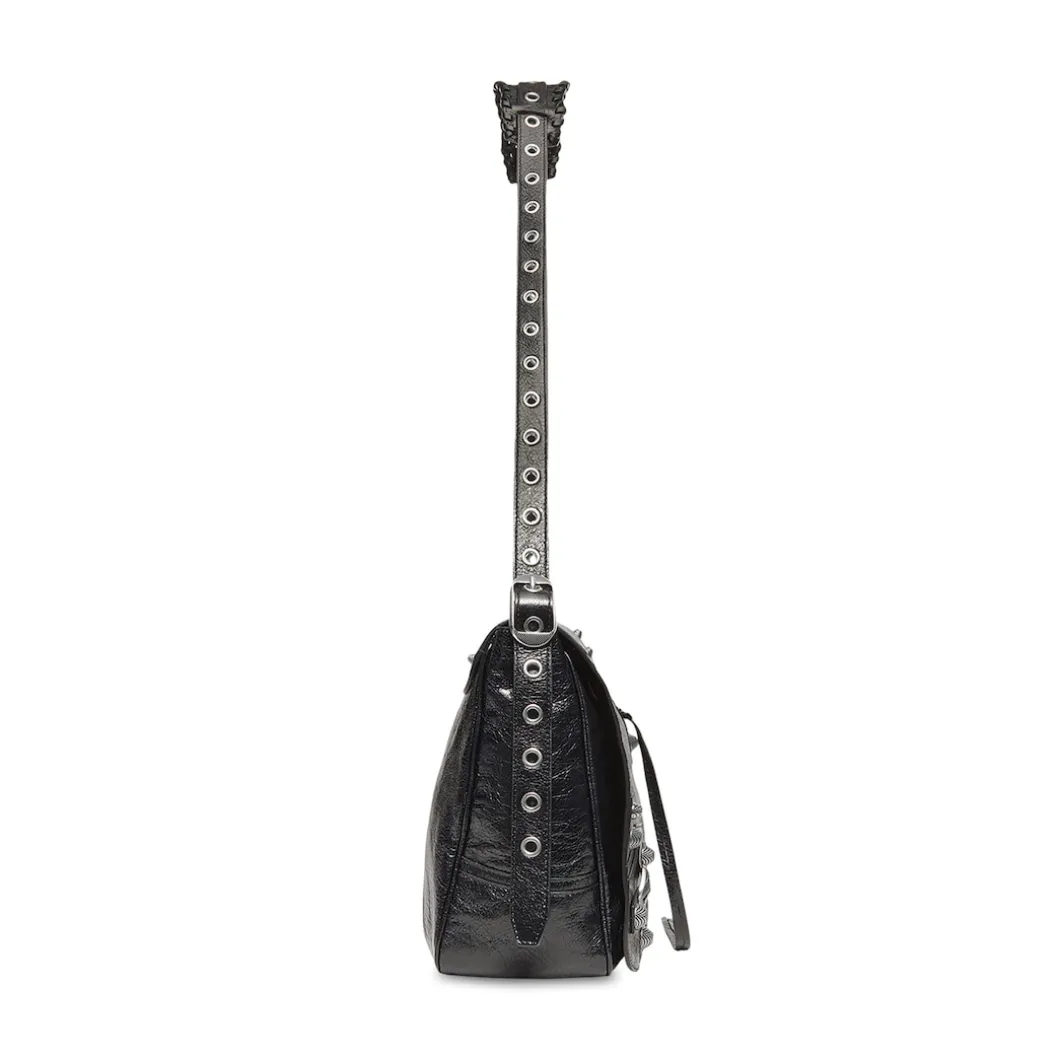 Men's Le Cagole Medium Messenger Bag in Black