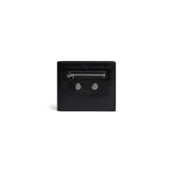 Men's Le Cagole Square Folded Wallet in Black