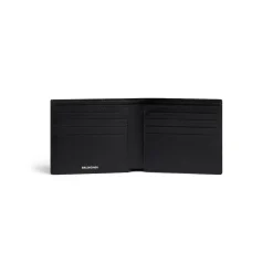 Men's Le Cagole Square Folded Wallet in Black