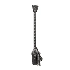 Men's Le Cagole Xs Flap Bag With Piercings in Black