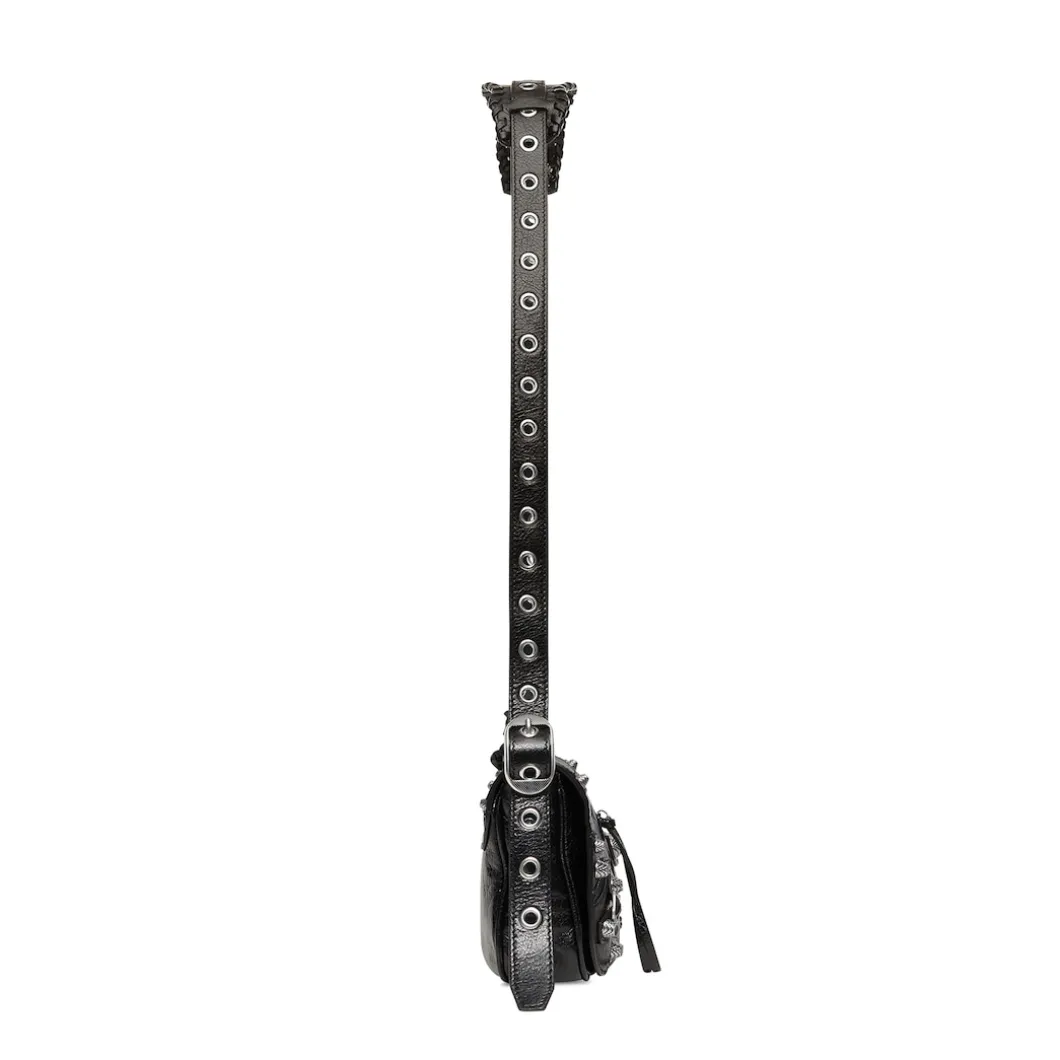 Men's Le Cagole Xs Flap Bag in Black