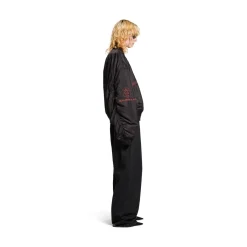 Men's Lion Club Varsity Jacket in Black