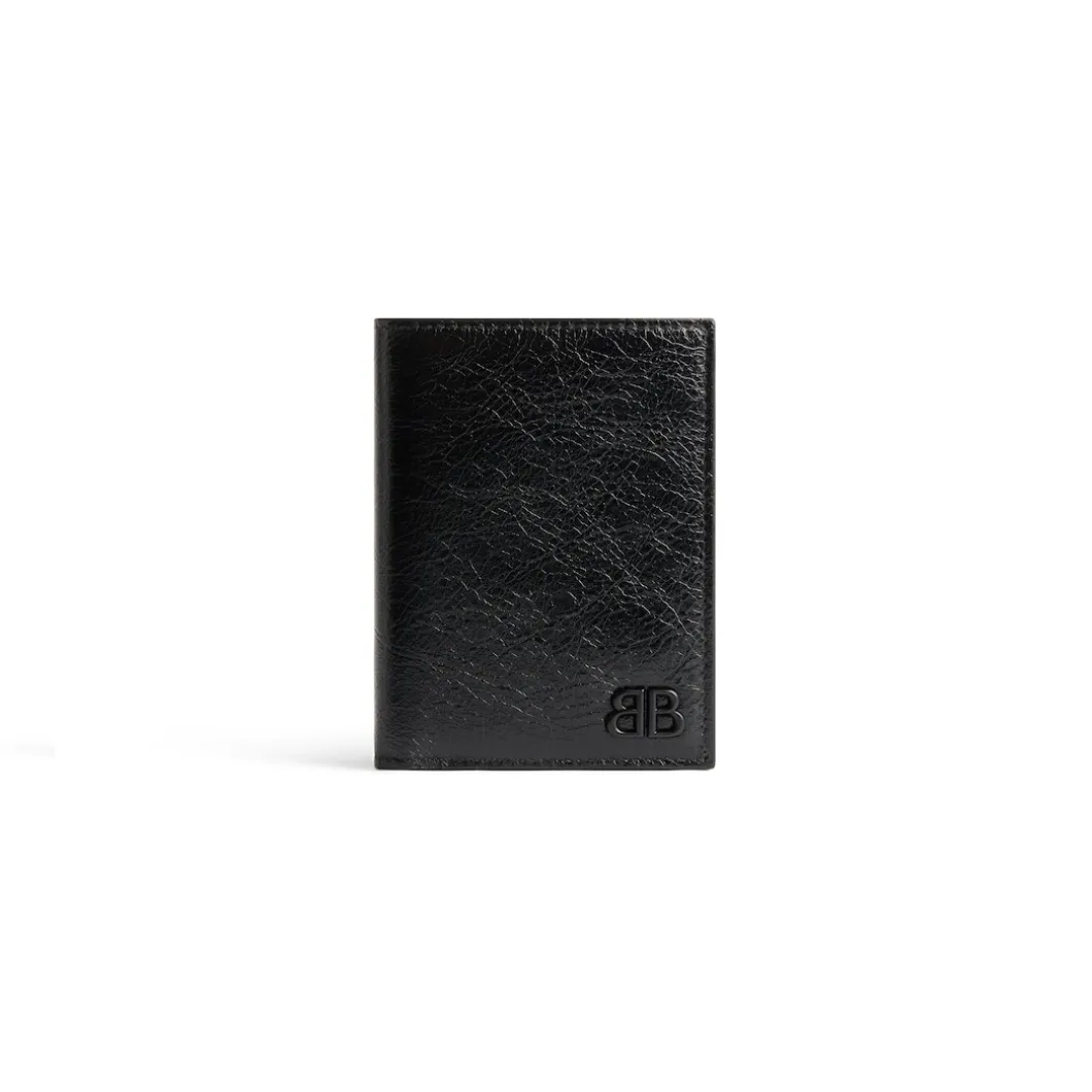 Men's Monaco Vertical Bifold Wallet in Black