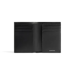 Men's Monaco Vertical Bifold Wallet in Black