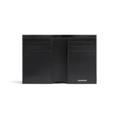 Men's Monaco Vertical Bifold Wallet in Black