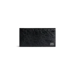 Men's Monaco Vertical Long Wallet in Black