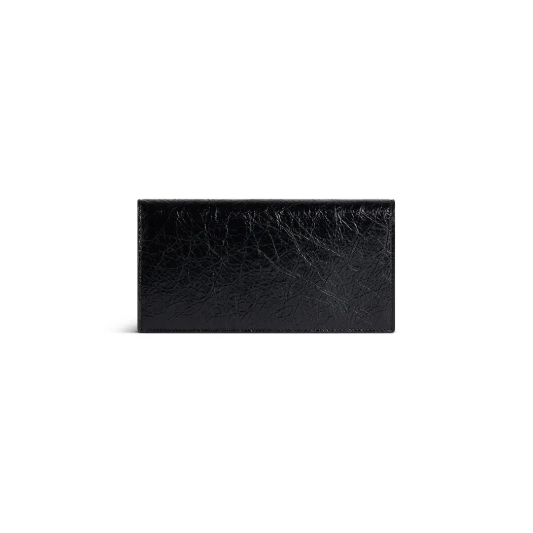 Men's Monaco Vertical Long Wallet in Black