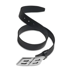Men's Moto Logo Belt  in Black