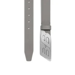 Men's Moto Logo Belt in Dark Grey