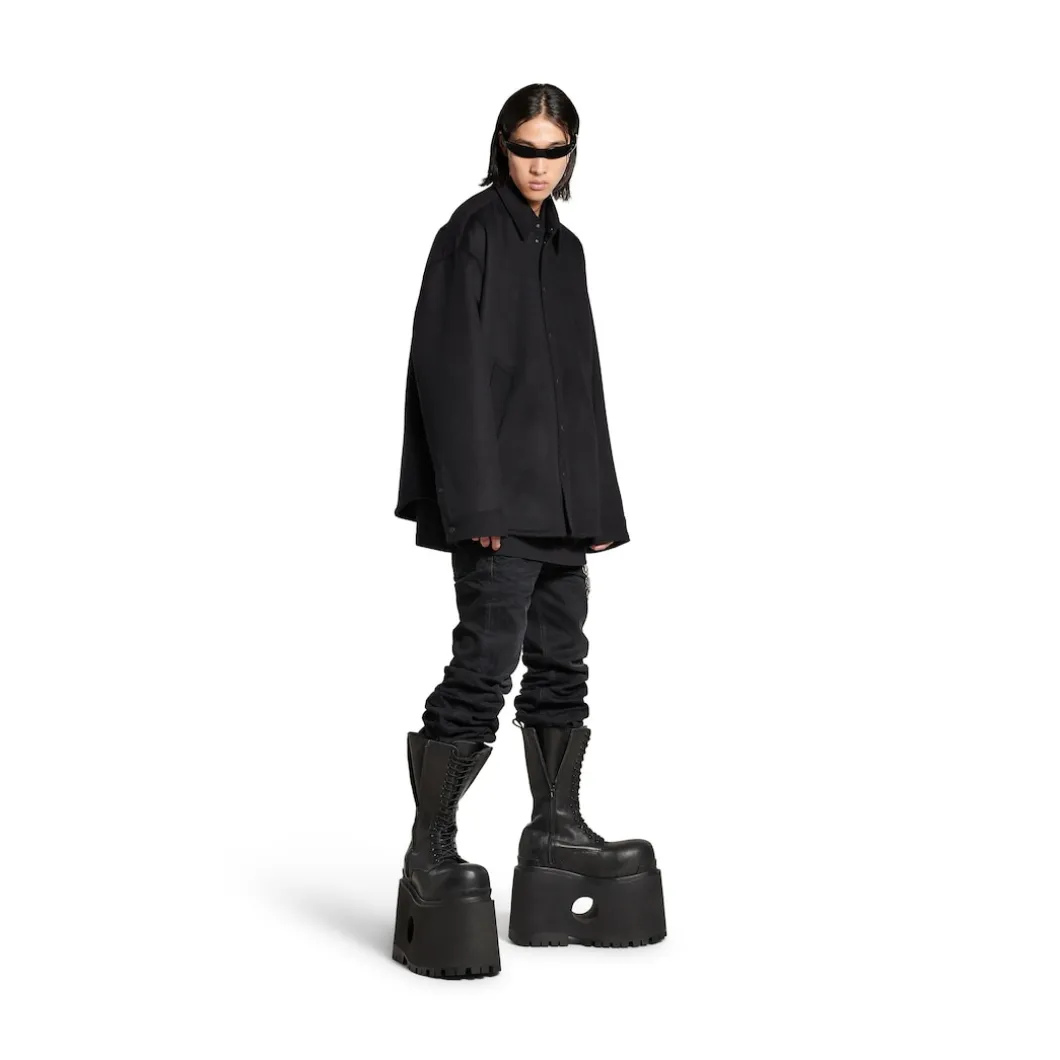 Men's Padded Shirt in Black