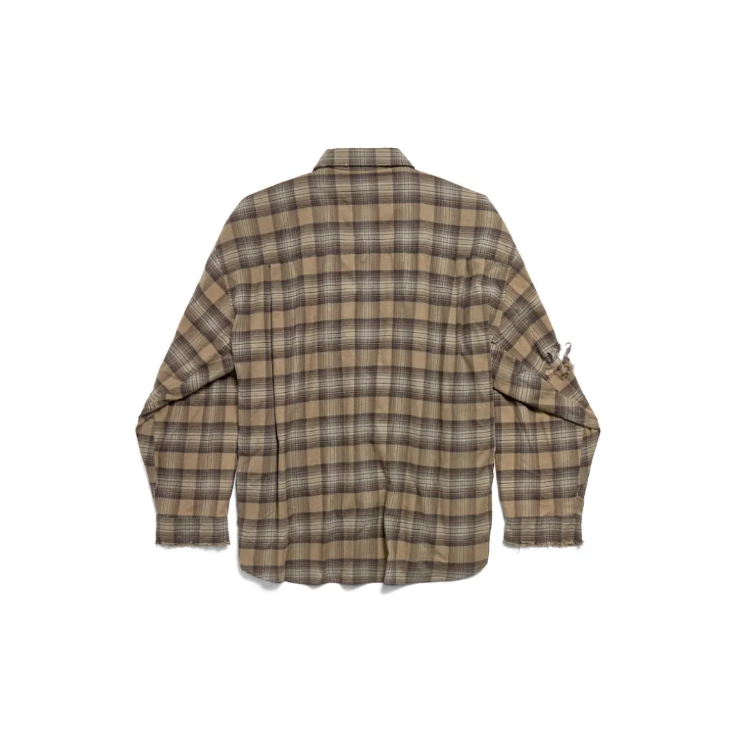Men's Paris Liberty Layered Shirt Oversized in Dark Green