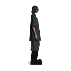 Men's Paris Moon Double Front T-shirt Oversized in Black