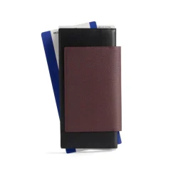 Men's Passport Long Wallet 2 Tickets in Dark Red