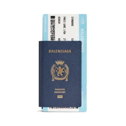 Men's Passport Long Wallet 1 Ticket in Passport Blue