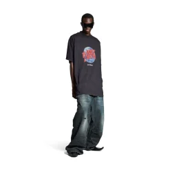 Men's Planet Earth T-shirt Oversized in Black