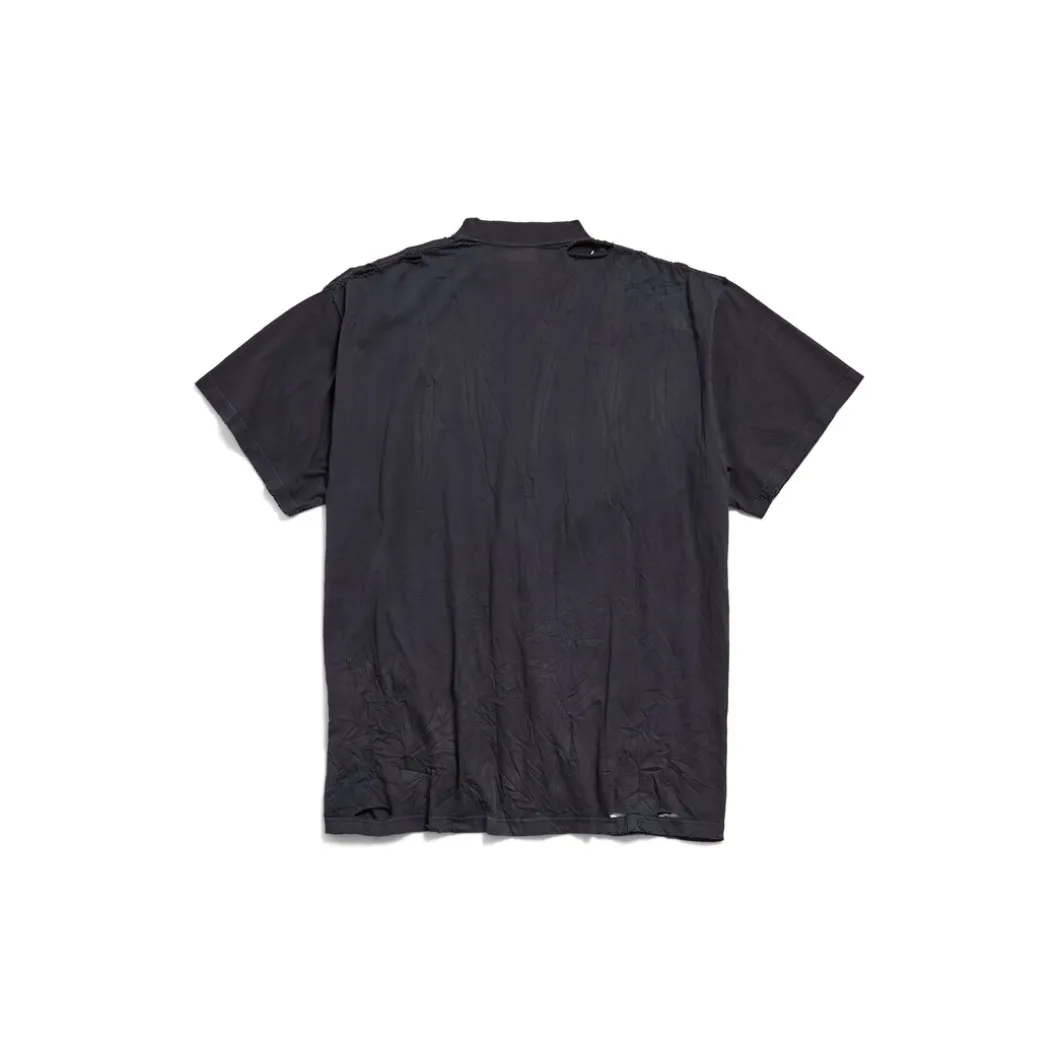 Men's Planet Earth T-shirt Oversized in Black