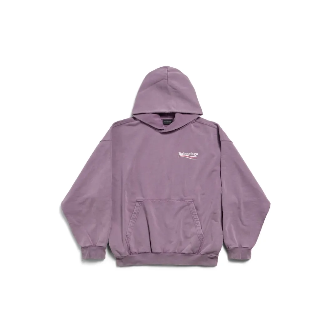 Men's Political Campaign Hoodie Medium Fit in Faded Purple