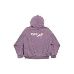 Men's Political Campaign Hoodie Medium Fit  in Faded Purple