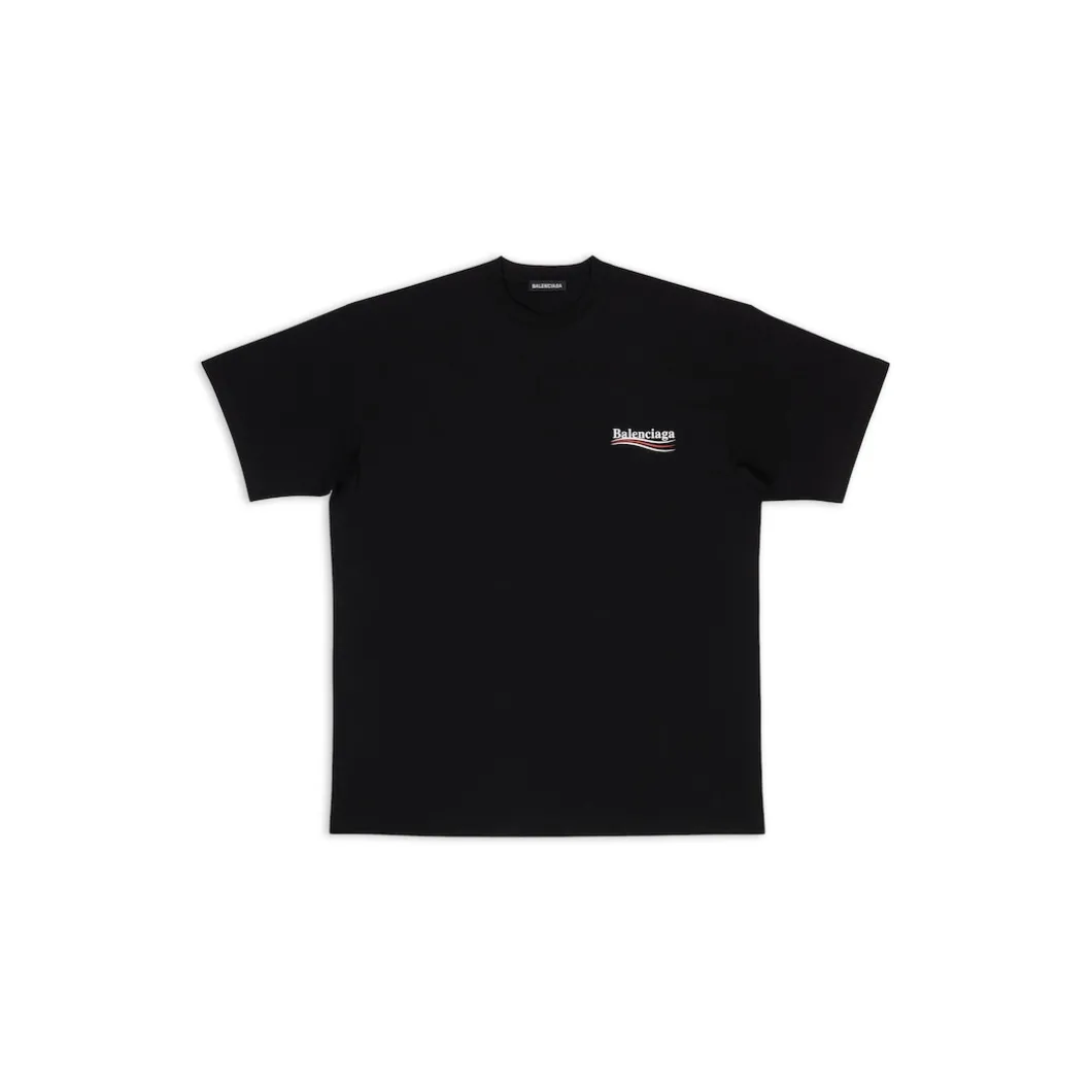 Men's Political Campaign T-shirt Regular Fit in Black