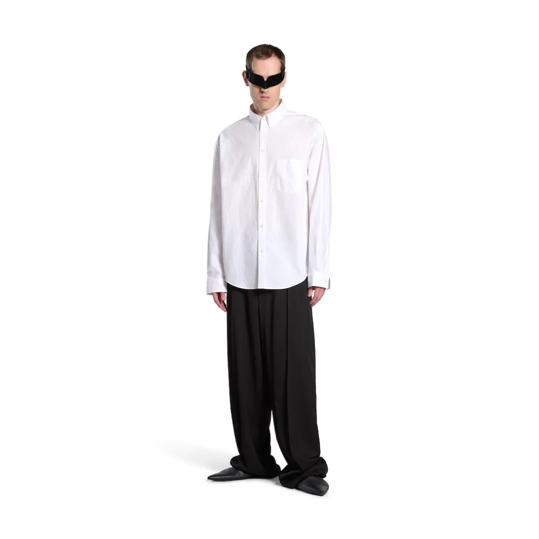 Men's Political Stencil Shirt Large Fit in White