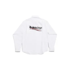Men's Political Stencil Shirt Large Fit in White