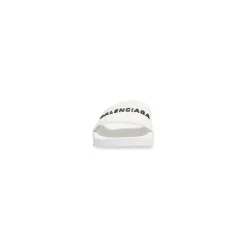 Men's Pool Slide Sandal in White Black