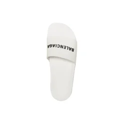 Men's Pool Slide Sandal in White Black
