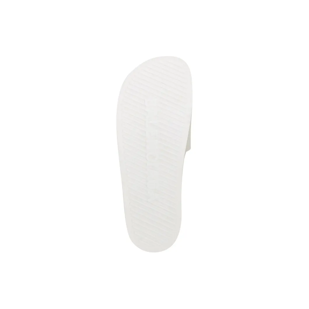 Men's Pool Slide Sandal in White Black