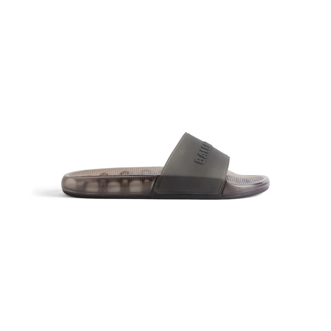 Men's Pool Transparent Slide Sandal in Black