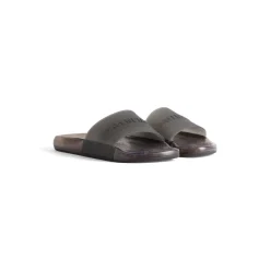 Men's Pool Transparent Slide Sandal  in Black