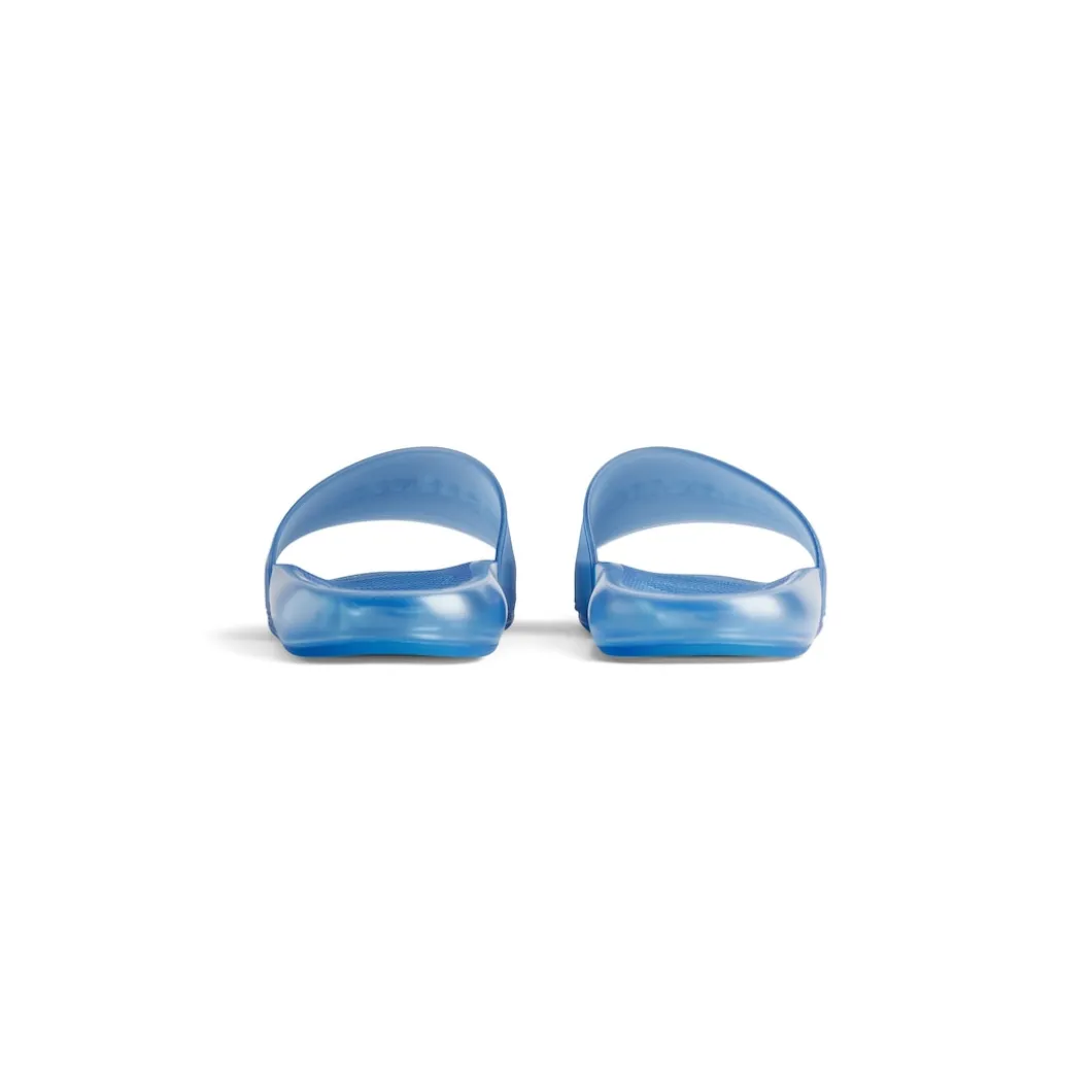 Men's Pool Transparent Slide Sandal in Blue