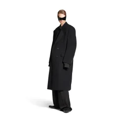 Men's Regular Fit Coat  in Black