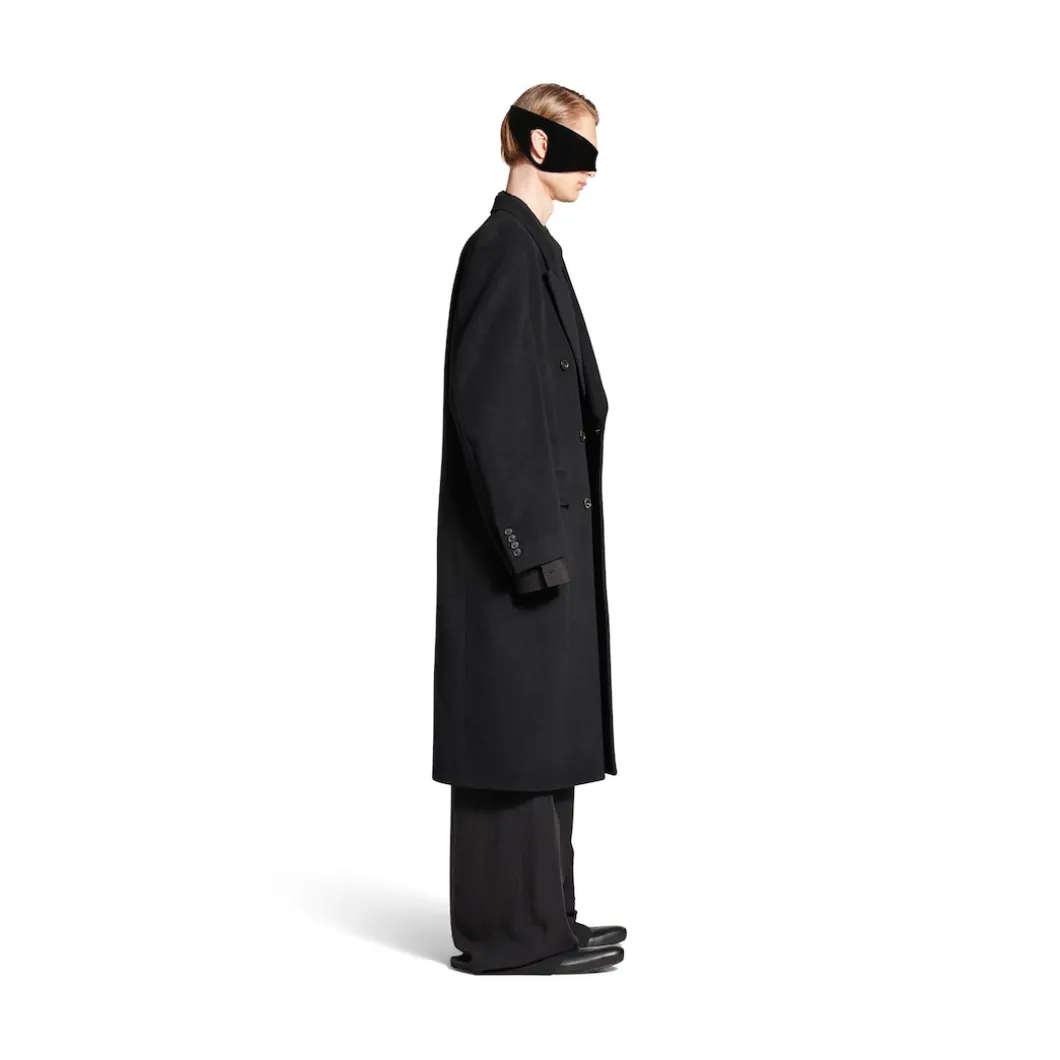 Men's Regular Fit Coat in Black