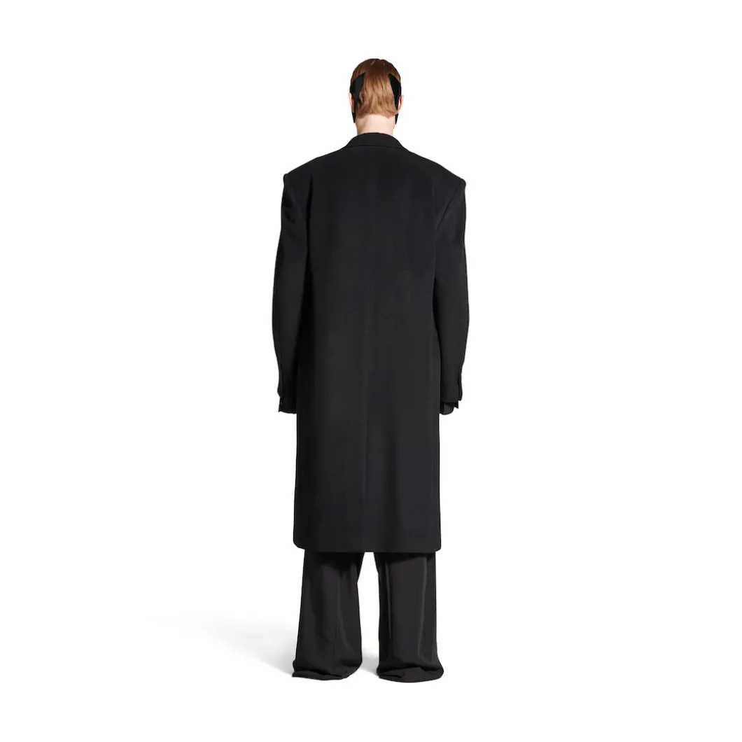 Men's Regular Fit Coat in Black