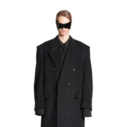 Men's Regular Fit Coat in Black