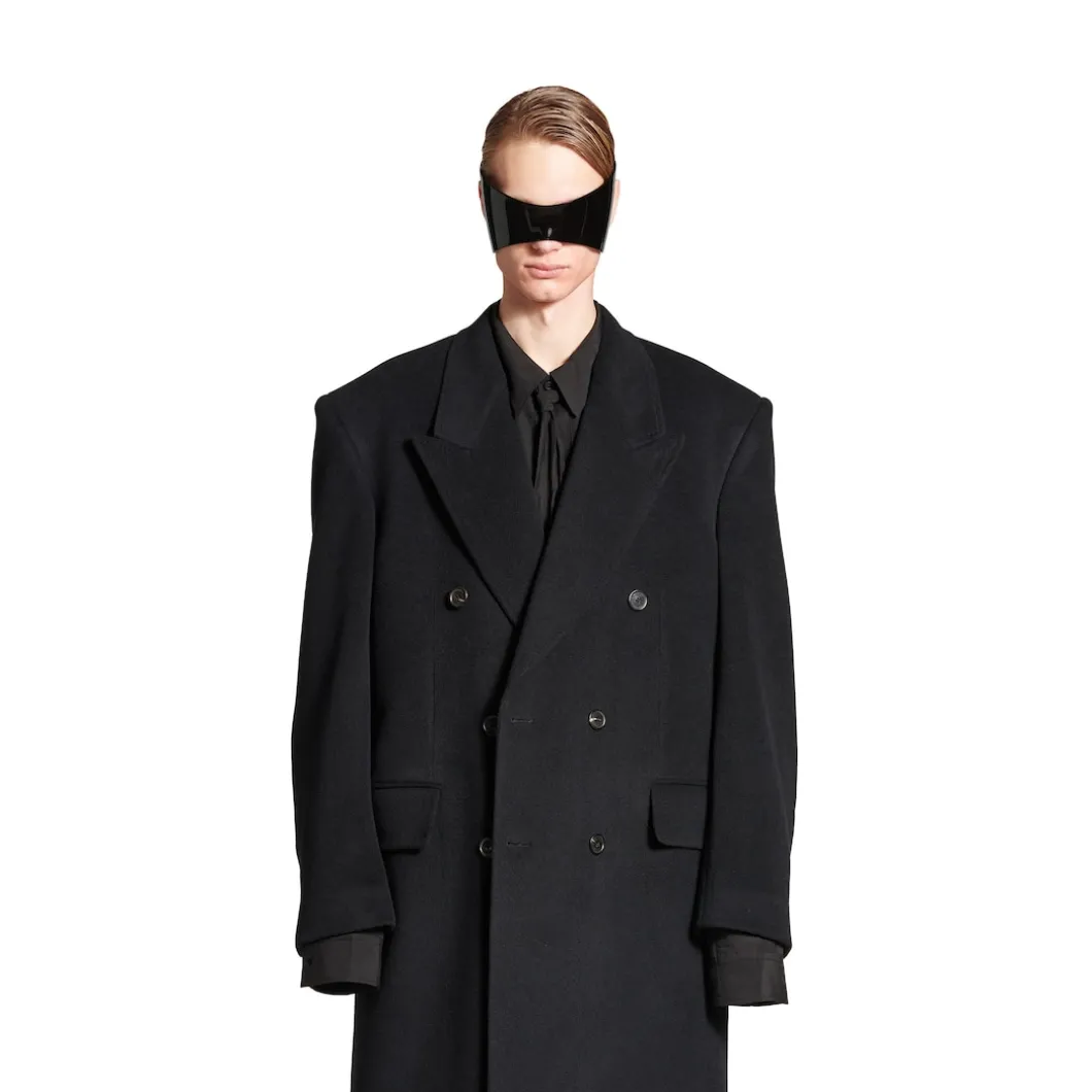 Men's Regular Fit Coat in Black