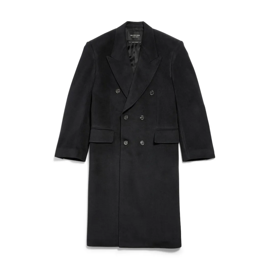 Men's Regular Fit Coat in Black