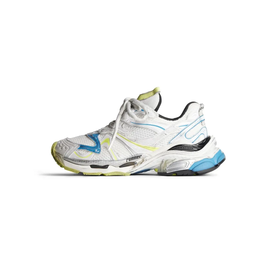 Men's Runner 2.0 Sneaker in White/yellow/blue