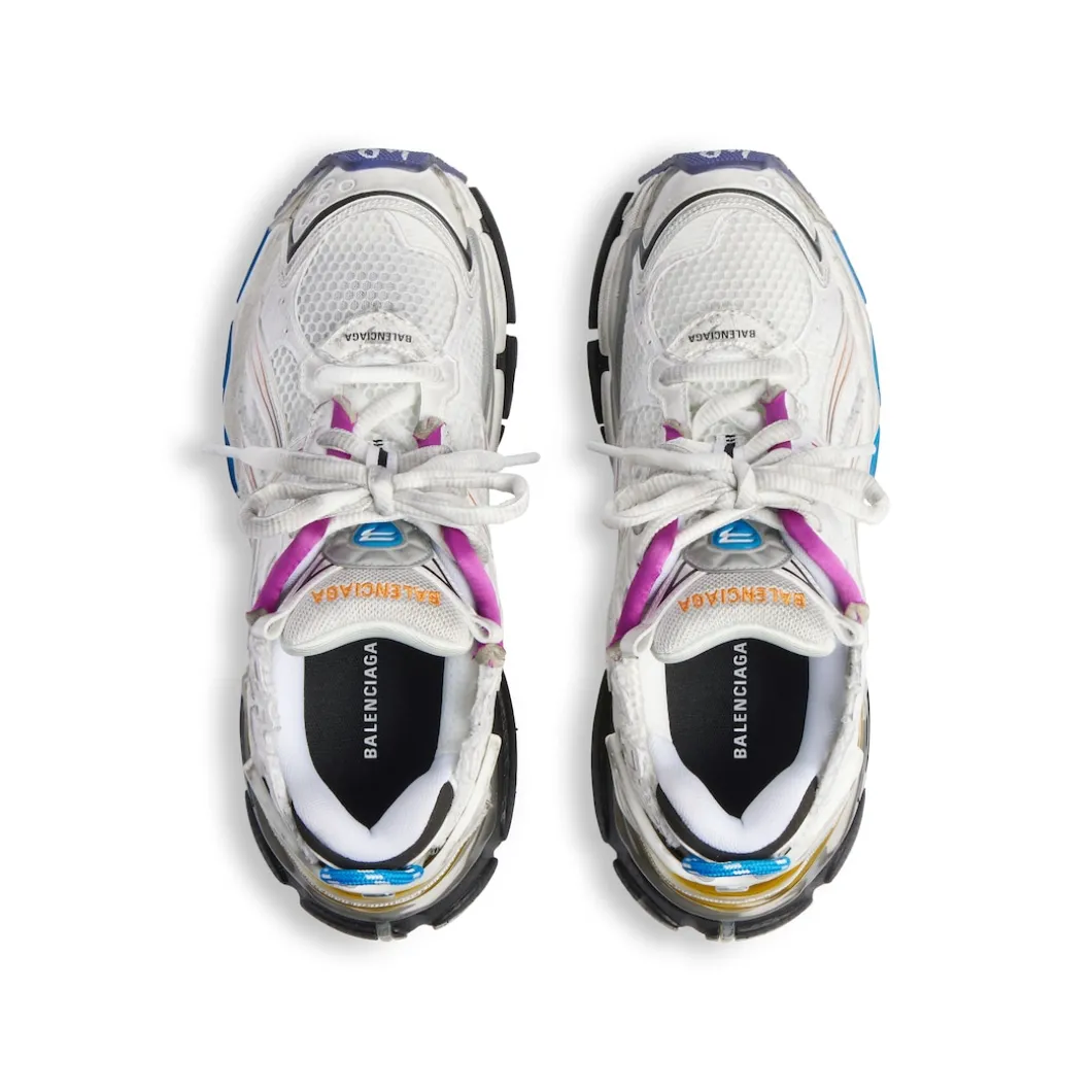 Men's Runner Gradient Sneaker in White/multicolored
