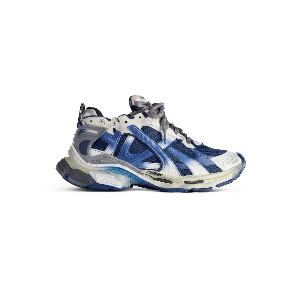 Men's Runner Gradient Sneaker in Beige/navy/grey