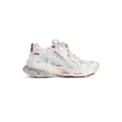 Men's Runner Gradient Sneaker  in White/brown/blue/pink/grey