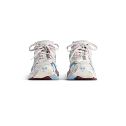 Men's Runner Gradient Sneaker  in White/brown/blue/pink/grey
