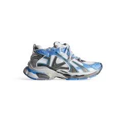 Men's Runner Sneaker in Blue/white/grey